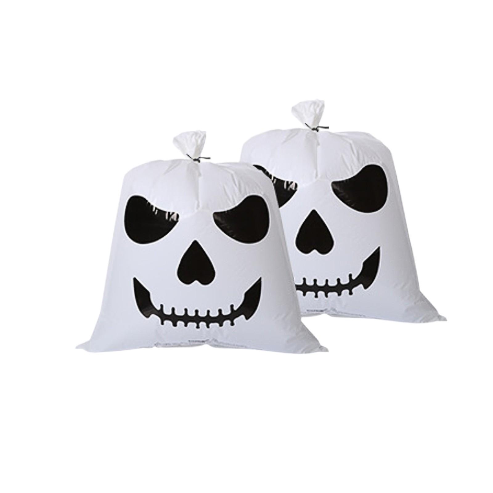 

Halloween Leaf Bag 24 * 30 Inch Flat Mouth Activity Fun Atmosphere Decorative Bag Leaf Garbage Bag One Size білий