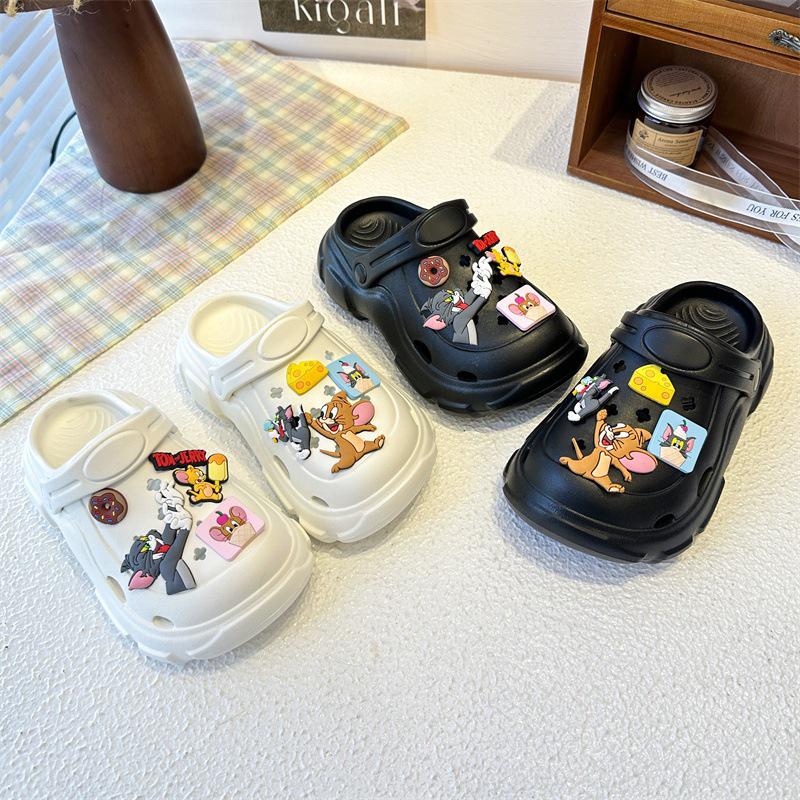 Thick-Soled Cartoon Closed-Toe Beach Sandals - Unisex Children's Summer Shoes 2026
