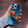 Cute P-Paddingtons Bear Phone Case For IPhone 17 Pro Max 16 15 14 Pro Max IPhone 13 Pro Max 11 Plus Transparent Cover