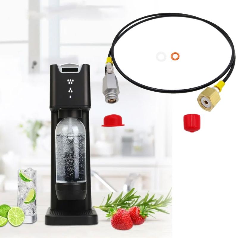 CO2 Cartridges Adapter CO2 Inflation Connector CO2 Bottle Refill Hose Bottle Refill Adapter for Kitchen or Outdoor