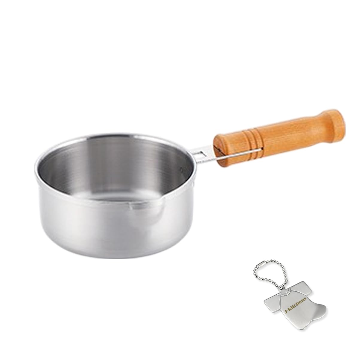 

14cm Stainless Steel Milk and Gas and Induction Made in Includes Original Tag J-kitchens Triple-Layer Pan, Rust-Resistant Non-Stick, Compatible,