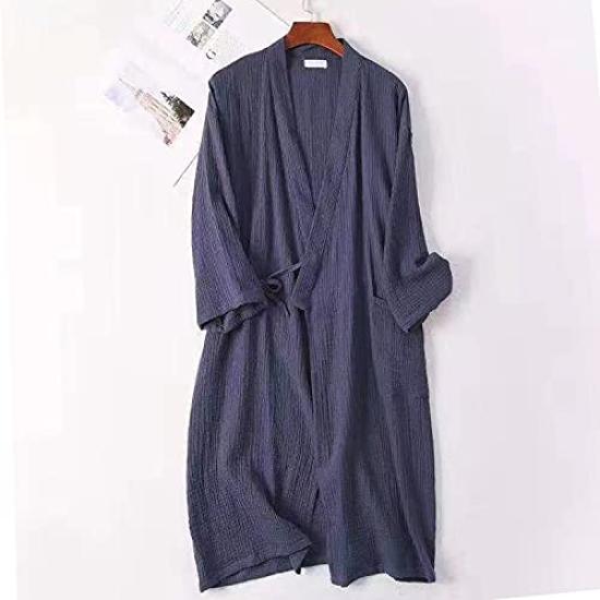 Morgenmantel Doppelgaze Bademantel Baumwolle Handtuch inklusive Handtuchstoff Saugfähig Schnelltrocknend Nach dem Bad Sanfte Textur Baumwollmaterial Unisex Hausanzug