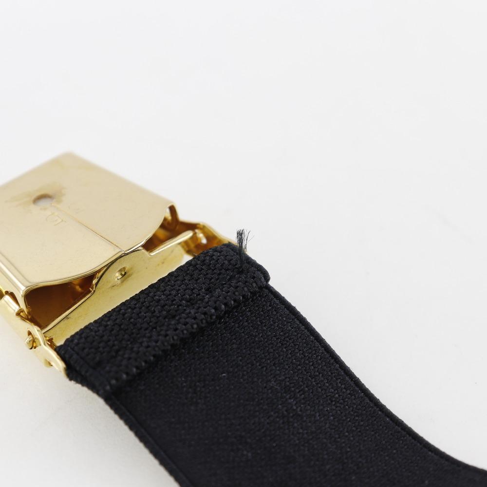 Chanel Arm Band Other Miscellaneous Goods Clip Logo Black Rubber/Plated Gold Women Used