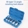 K1AE 10 Stück Autoreparatur 1/4" 3/8" 12-Zahn Dreikant Spline Bitsteckschlüssel Satz