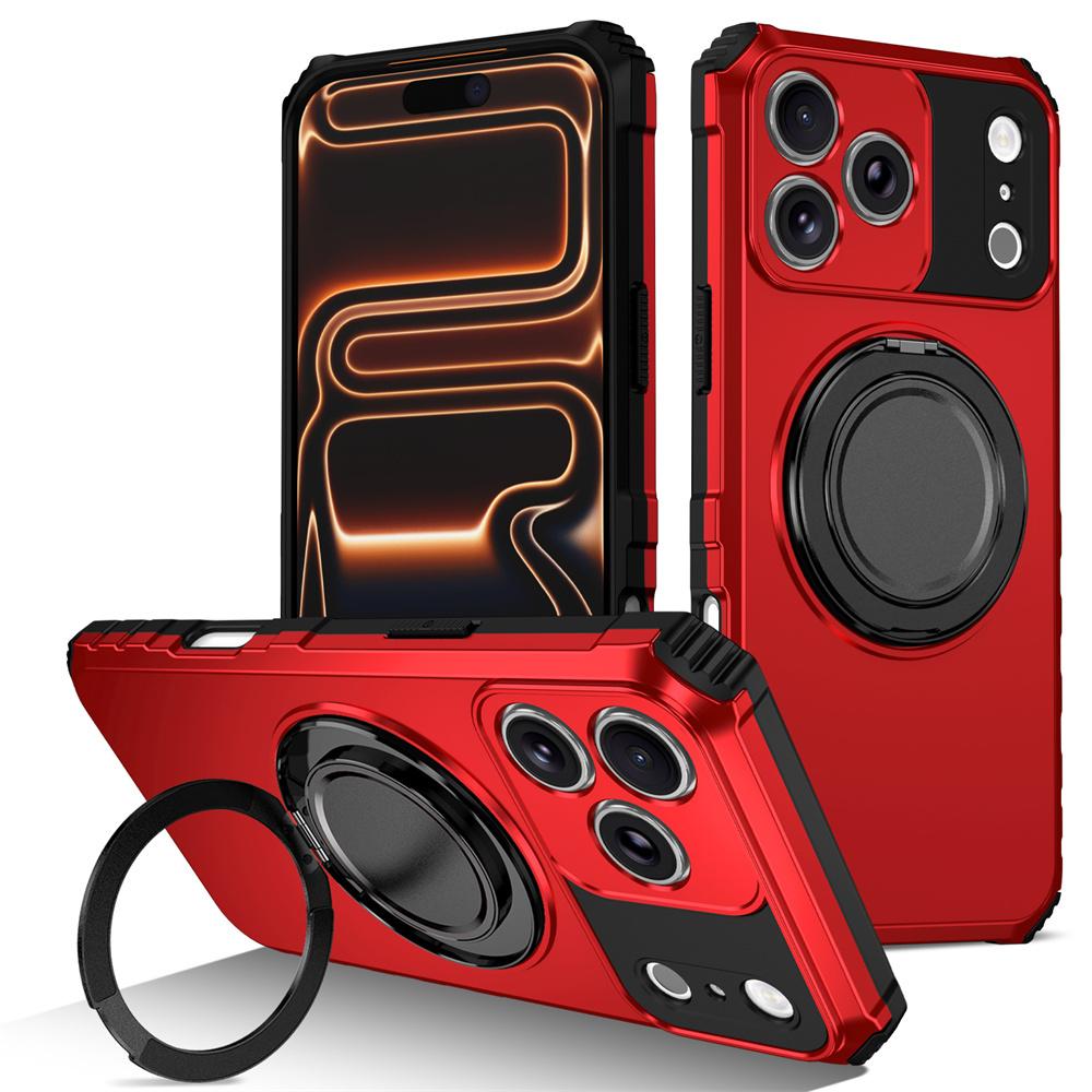 

Armor Rotating Magnet Magnetic Folding Stand Phone Case For iPhone 17 16 15 14 13 12 11 Pro Max Shockproof Bumper Cover Case & Holder&iPhone 11 Pro