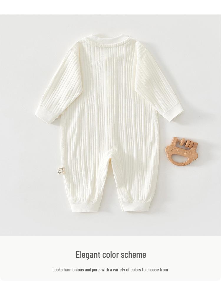 Tagless Pure Cotton Long Sleeve Baby Bodysuit - All Seasons Infant Jumpsuit & Crawling Pajamas
