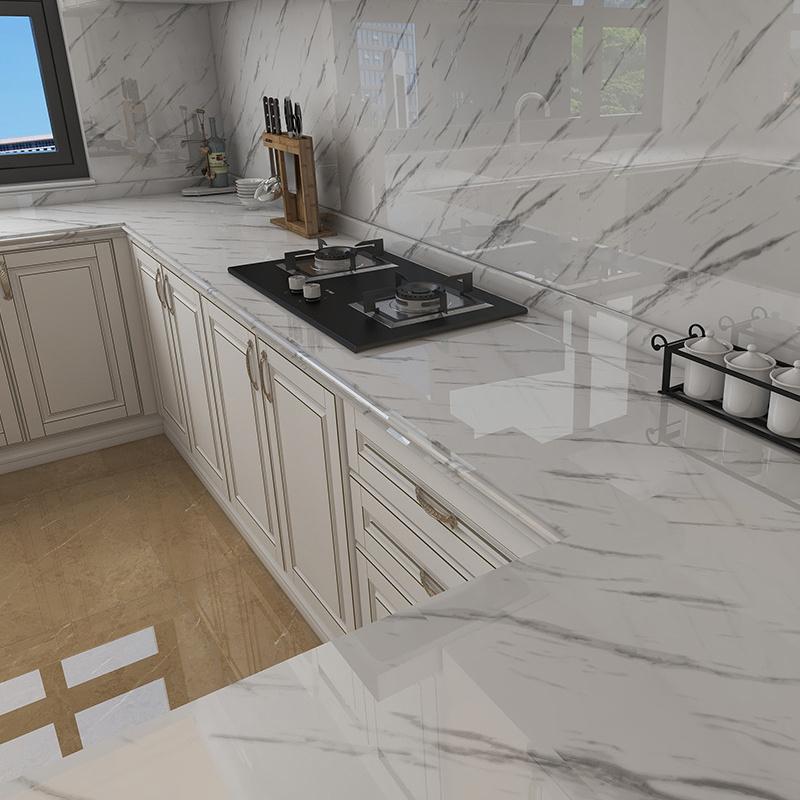 Waterproof Pvc Marble DIY Self-adhesive Wall Stickers Kitchen Renovation Wallpaper Decorative Film
