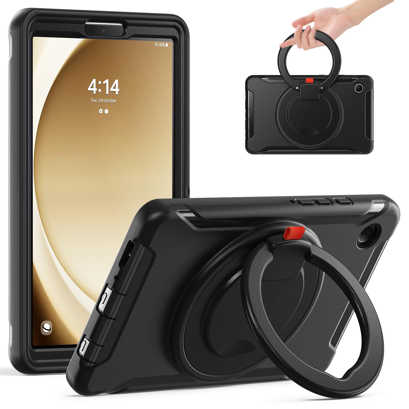 

Чехол-подставка для Samsung Galaxy Tab A11 2025 SM-X130 SM-X135 A9 2023 SM-X110 115 117 A7 Lite 8.7 2021 SM-T220 T225 Обложка 3-слойная A11 SM-X130 SM-X135 чёрный