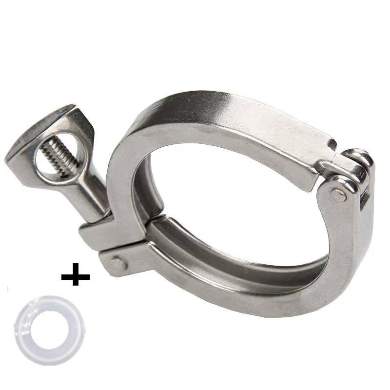 1Pcs 1" - 10" 304 Sanitary Stainless Steel Fitting Ferrule O/D 25mm-268mm Tri Clamp Clamps Clover For Homebrew Diary Product