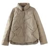 Literary stand-up collar, light and warm short down jacket for women, winter new fashionable white duck down loose coat for women