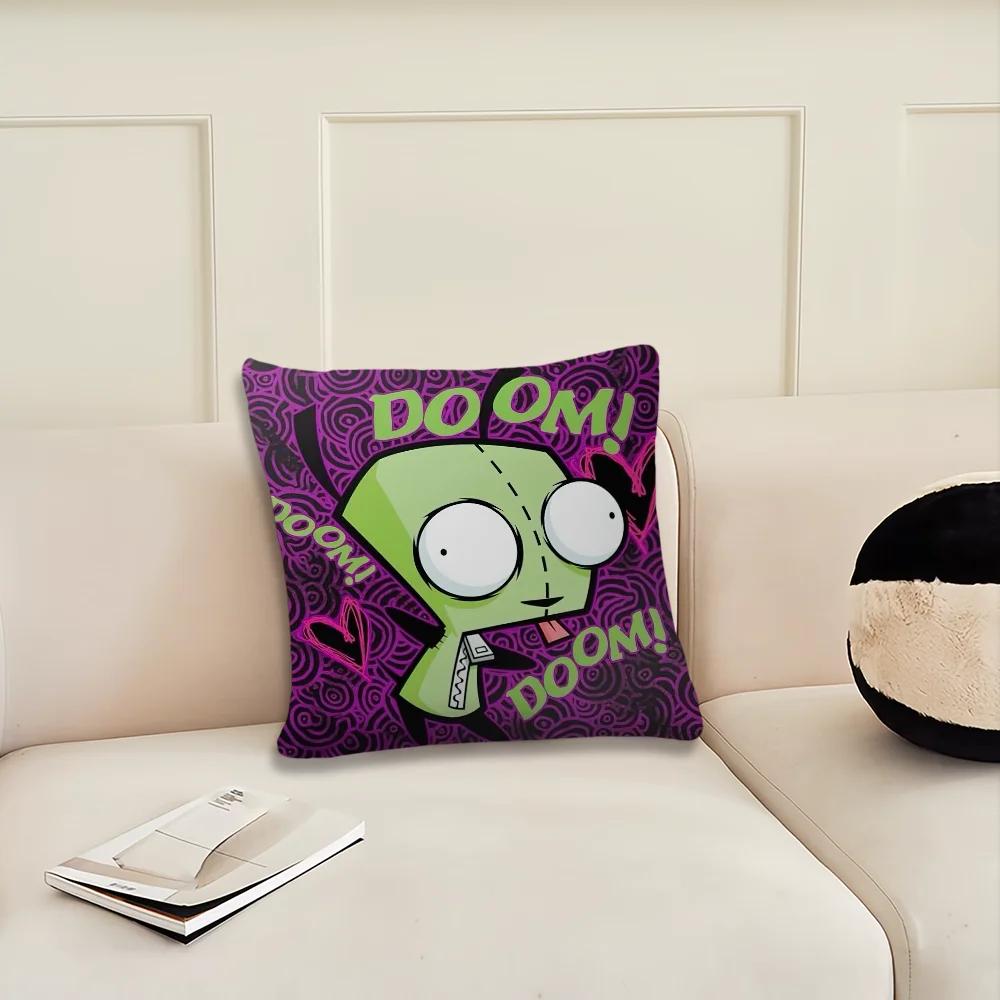 Cartoon Invader Zim Gir Decoration Room Home Sofa Living Office Car Nordic Simplicity Pillow Cover