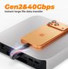 Portable Gen2 USB-C to USB-C Data Cable 100W Fast Charging 40Gbps Micro Port Type-C Charger Cable for Phones Headphones
