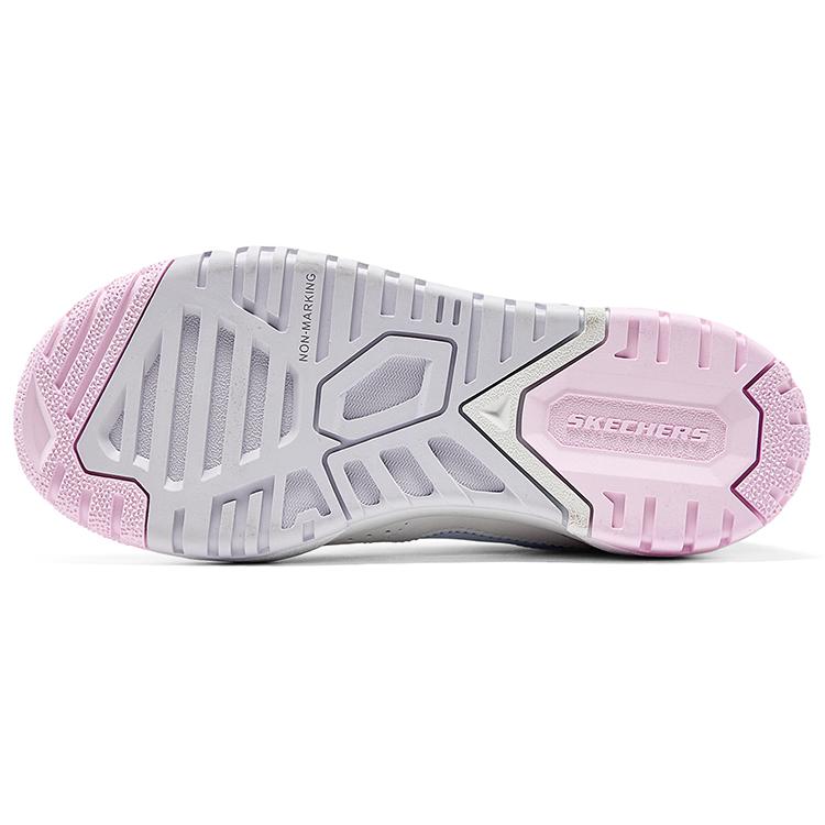 Skechers Kids Street Girls Retro Fashion Lightweight Slip-Resistant Durable Low-Top Sneakers Kids Sneakers White Gray Pink 310230L-WMLT
