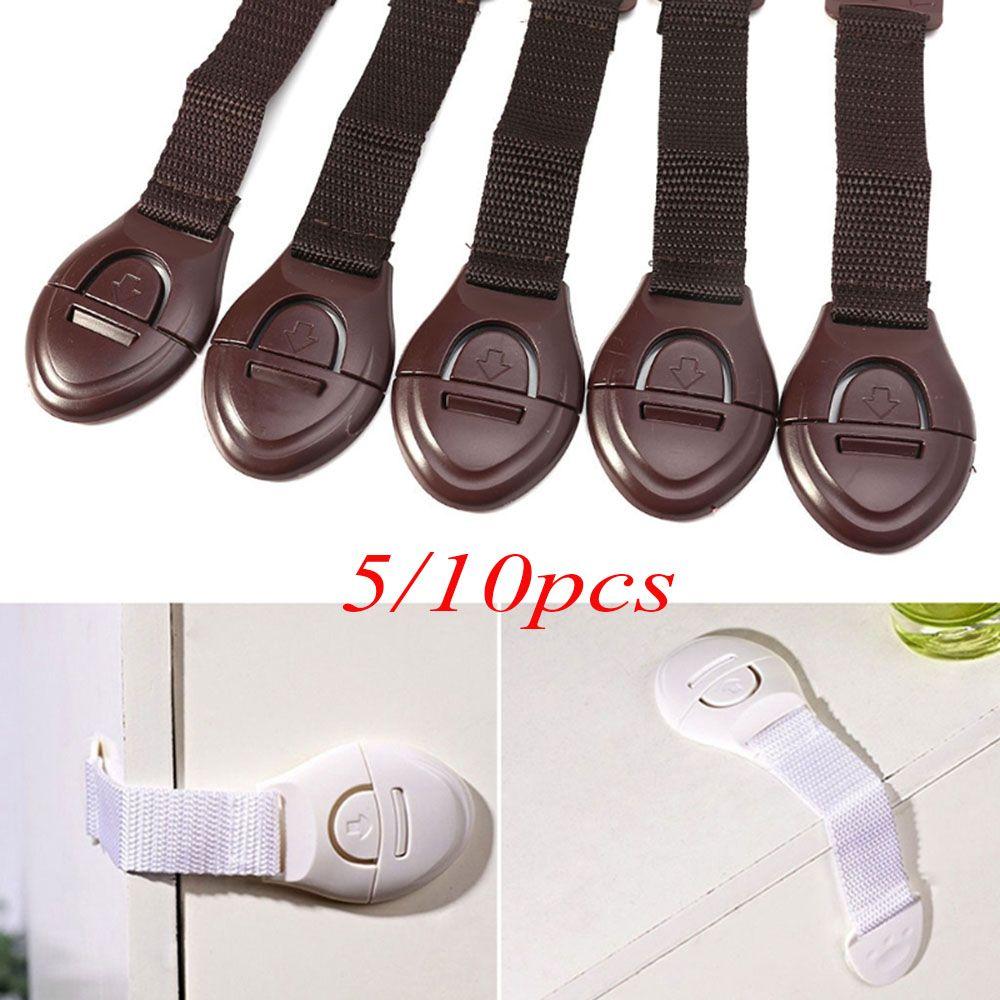 5/10pcs Kids Toilet Cabinet Cupboard Lockstitch Safety Lock Wardrobe Security Latches