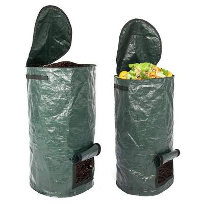 2 Pakke Økologiske Komposteringsposer 15 Gallon 34 Gallon Havekompostbeholdere Genanvendelige PE Affaldssorteringskomposteringsposer til Køkken