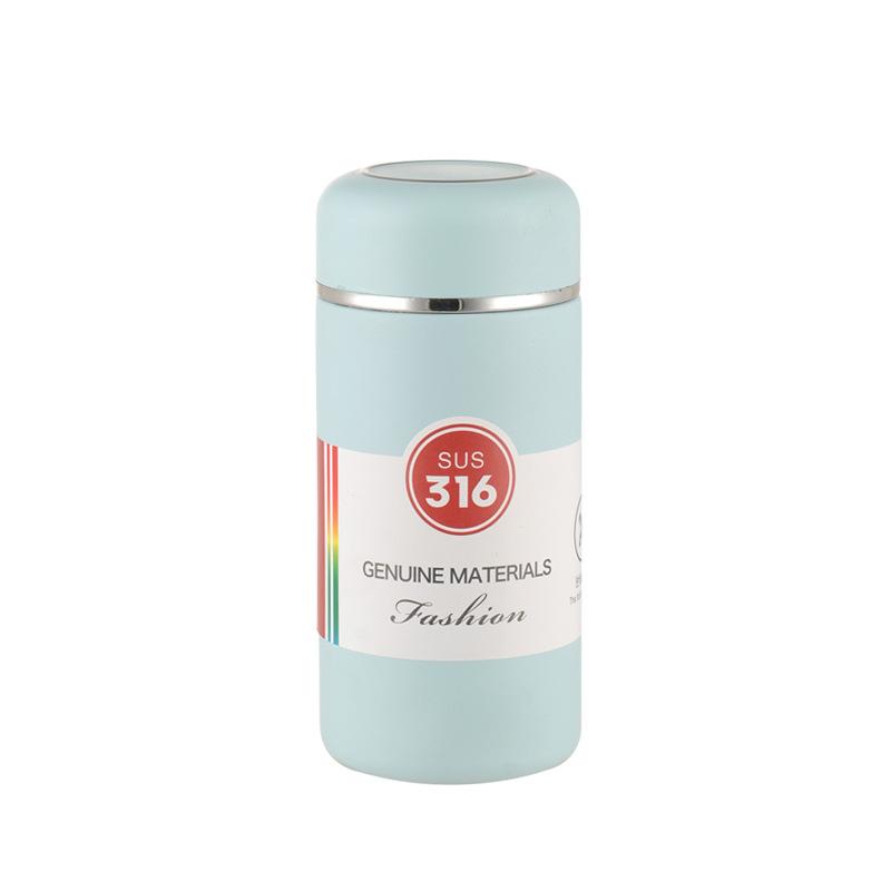 300ml 304 Stainless Steel Mini Vacuum Flask, Cute Pocket Insulated Water Bottle for Girls Daily Office Travel