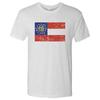 Georgia Flag State Pride Hometown Triblend Mens T-Shirt - Heather White