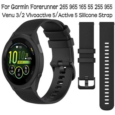 20mm 22mm Silikonarmband für Garmin Forerunner 265 965 165 55 955 255 Offizielles Armband Handgelenkband Garmin Vivomove Trend Venu 3/2