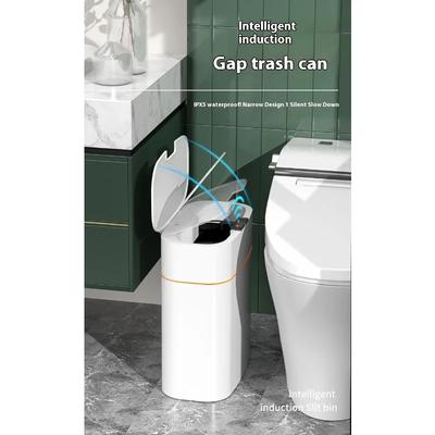 Intelligent Induction Trash Can Automatic Bathroom Toilet Covered Eectric Narrow Paper Basket Sandwich Toilet Paper Bucket