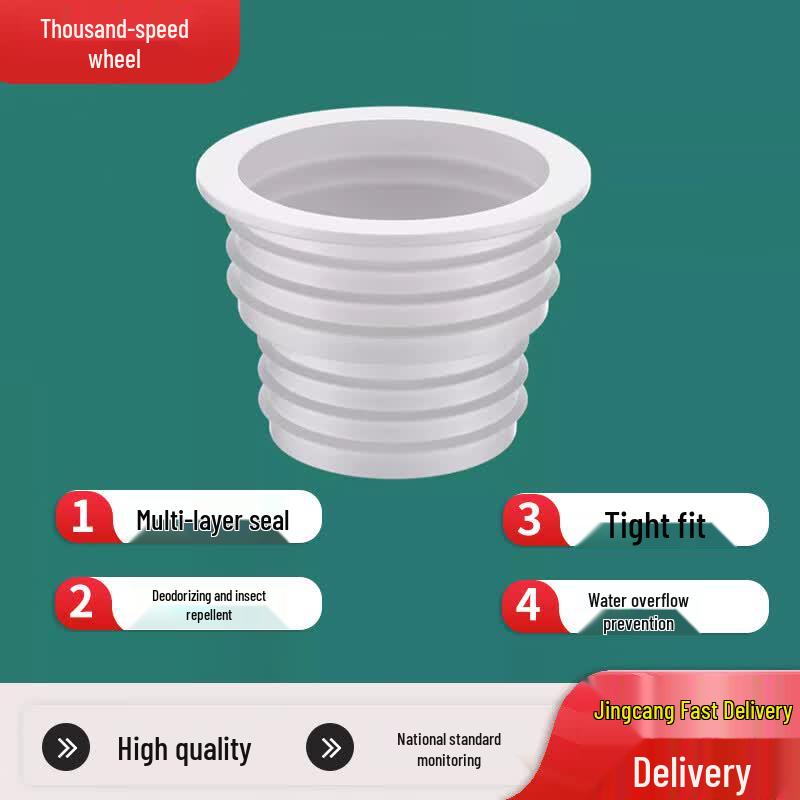 Kitchen Bathroom Drain Pipe Anti-Odor Sealing Ring Set of 4