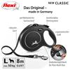 Flexi New Classic Tape L dogs under 8m Black (for 50kg) [Dog Leash]