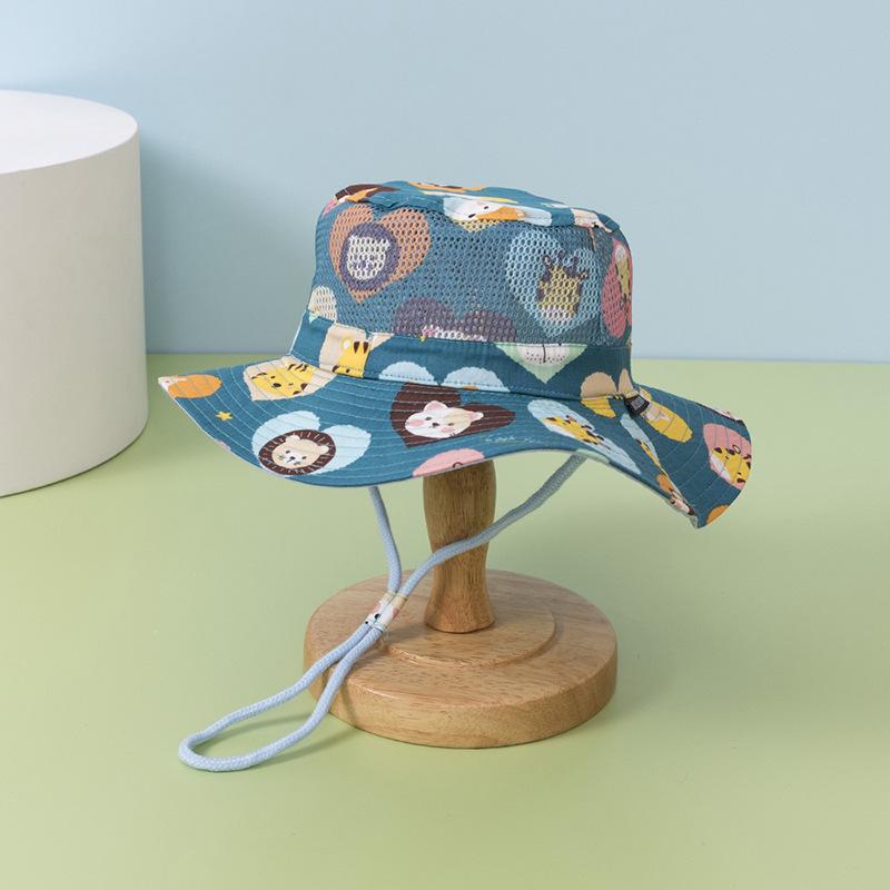 Verão Novo Malha Chapéus Balde Infantil Para Meninos Meninas Bonito Desenho Animado Chapéu de Sol Chapéu Panamá Protetor Solar Caminhada Pesca Chapéu Chapéu de Pescador