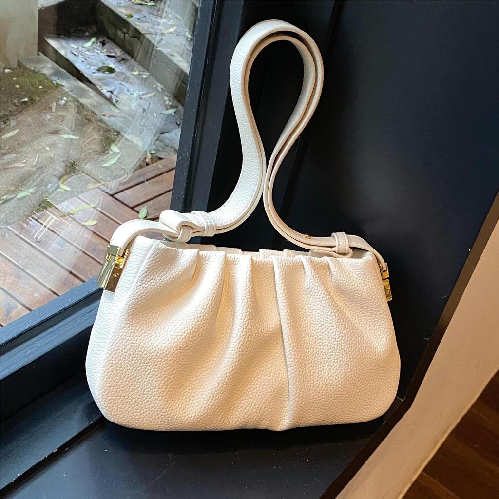 Premium Texture Plissert Cloud Bag Dame Bag Populær Messenger Bag Utenlandsk stil Skulder Armhule Bag