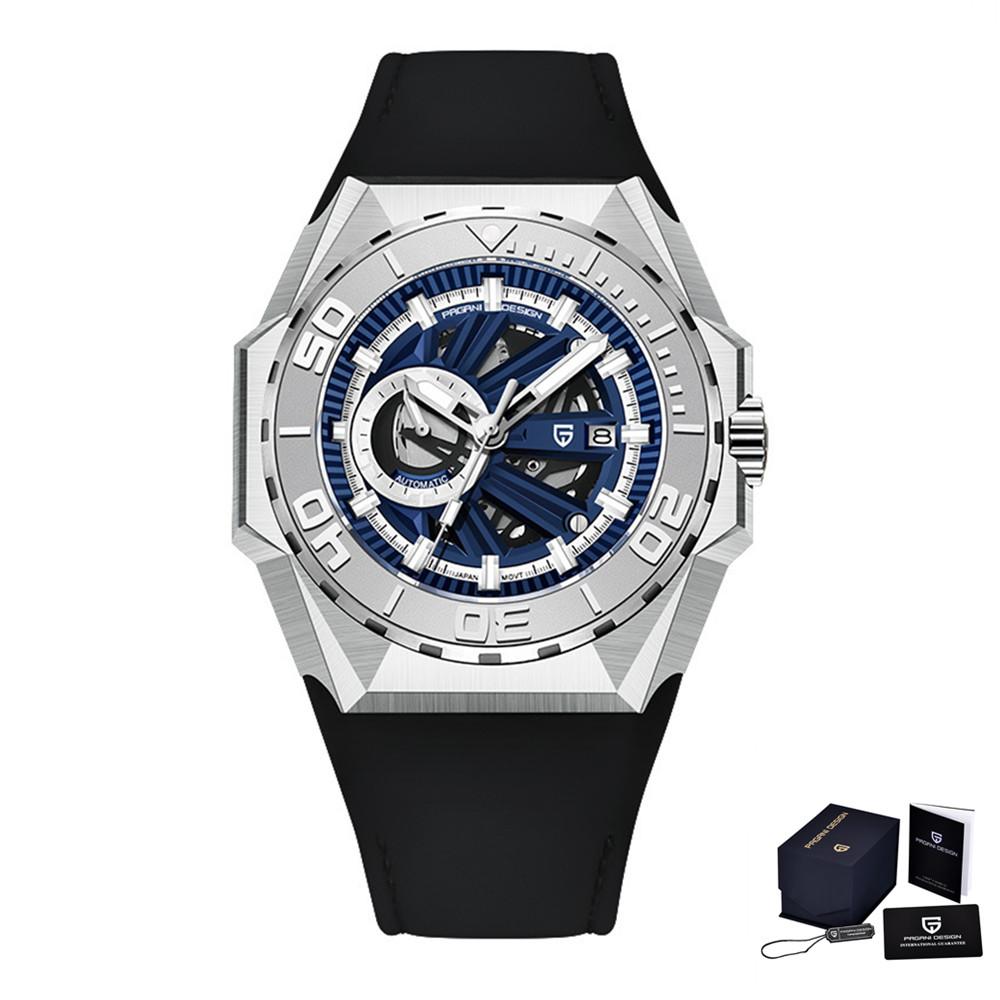 PAGANI DESIGN New Skeleton Men's Mechanical Watch MIYOTA 8217 Movement Luxury Automatic Watch Men's 100M Waterproof Reloj Hombre