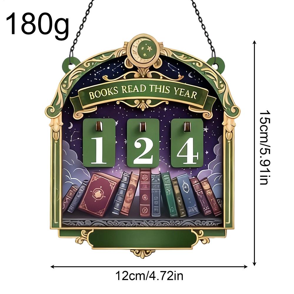 

Books Read This Year Wooden Books Read Sign with 30 Number Plate for Home Bedroom Study Workplace Library Tabletop Decoration
