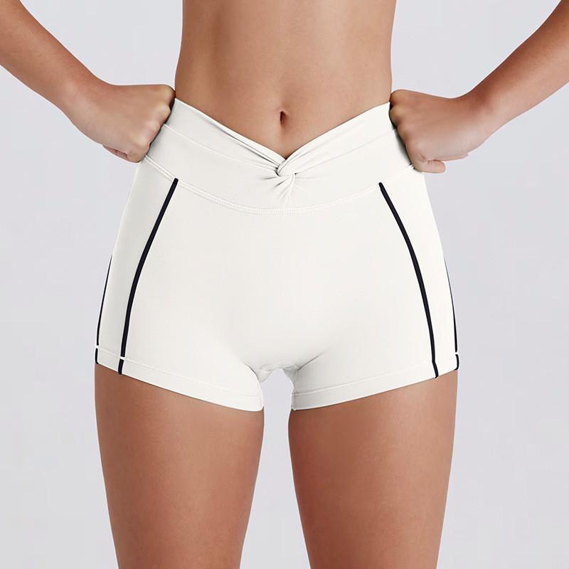 

QYZJ Women s Color Block Tummy Control Yoga Shorts - Quick Dry Fitness & Running Wear Large
