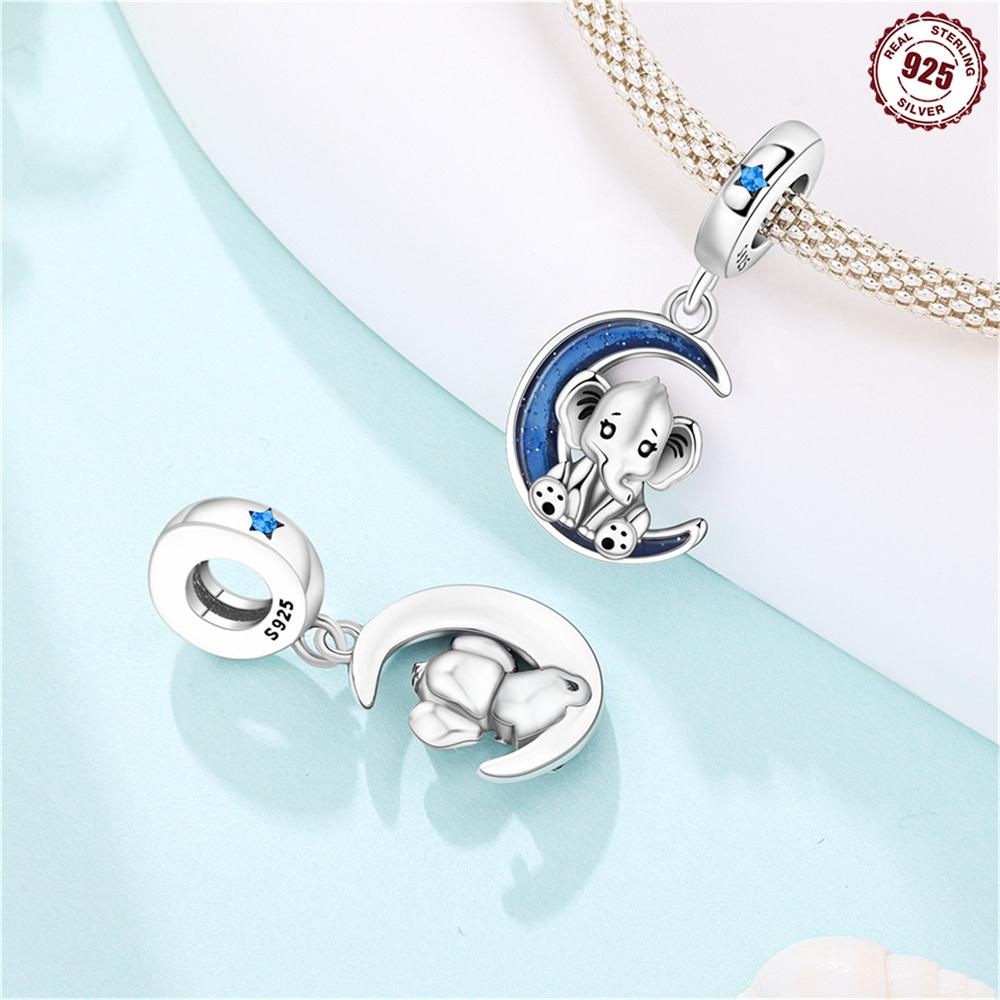 Copper Balloon Lion Elephant Panda Kitten Coffee Cup Charms Beads Pendant For Original Bracelet Woman Girl Jewelry