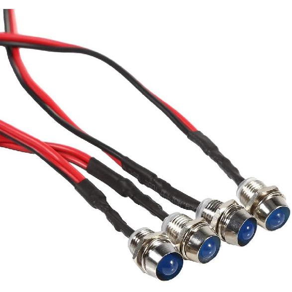 

Keenso 12V 8mm LED Warning Light Indicator Lamp Car Van Boat Indicator Light Dash Bulbs Directional Lamp(Blue) синий