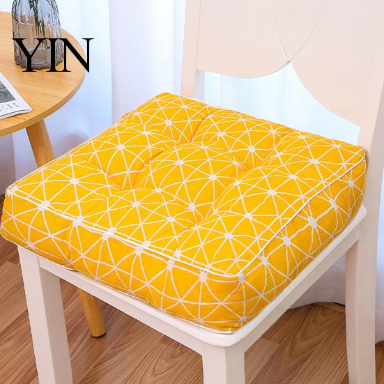 Supportive Cushion for Bay Window Modern Stylish Chair Cushion, Ultra Soft Square Geometric or Comfortable Floor Seat Mat Meditation Plant Prints,