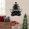 Custom Metal Christmas Tree Wall Decor, Personalized Text Sign, Holiday Art for Living Room Bedroom Kitchen, Xmas Gift