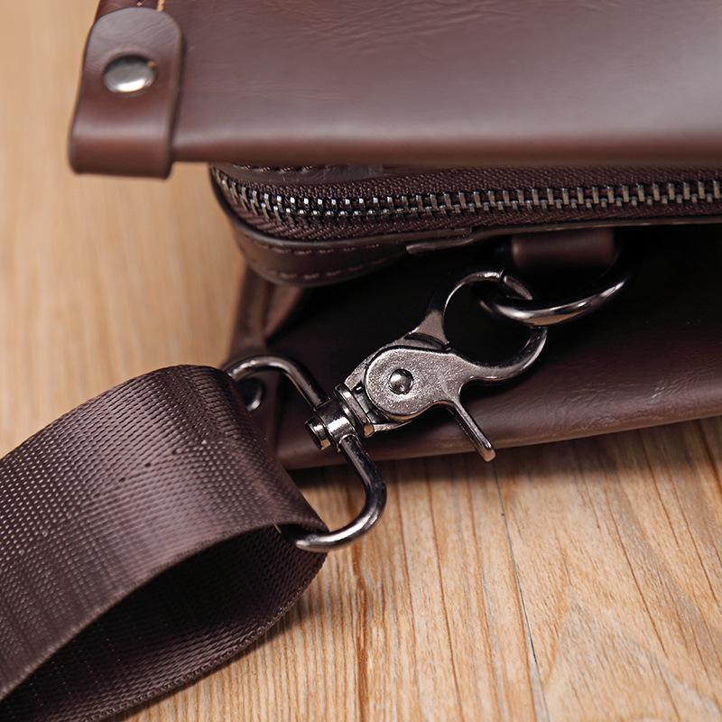 Crazy Horse Leather Unisex Business Messenger & Shoulder Bag – Retro Computer Briefcase