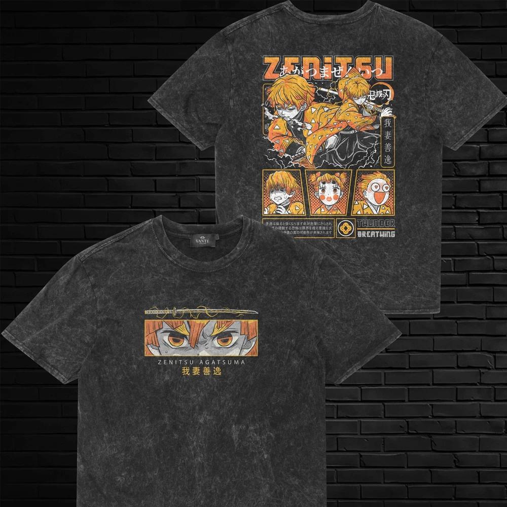 Zenitsu Agatsuma Anime TShirt TwoSided Graphic Tee Unisex Top XL