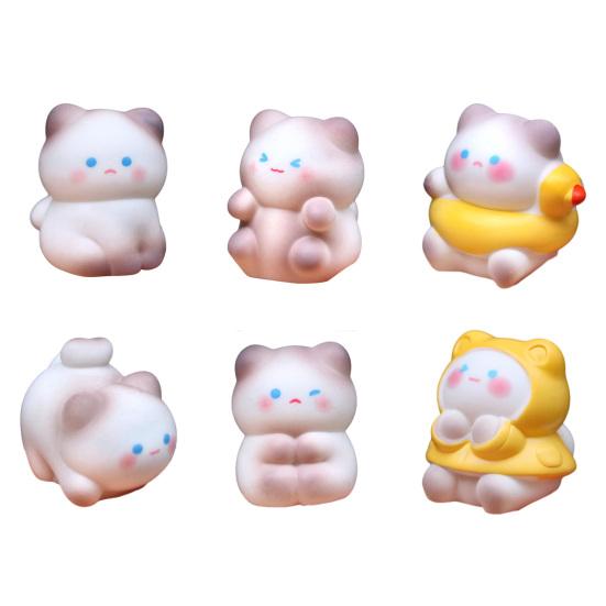 Mini Figurine de Chat en Résine Micro Statue de Chat Cartoon Animaux Minuscules Artisanat pour Paysage de Mousse DIY Maison de Poupées Décor de Jardin Gâteau d'Anniversaire