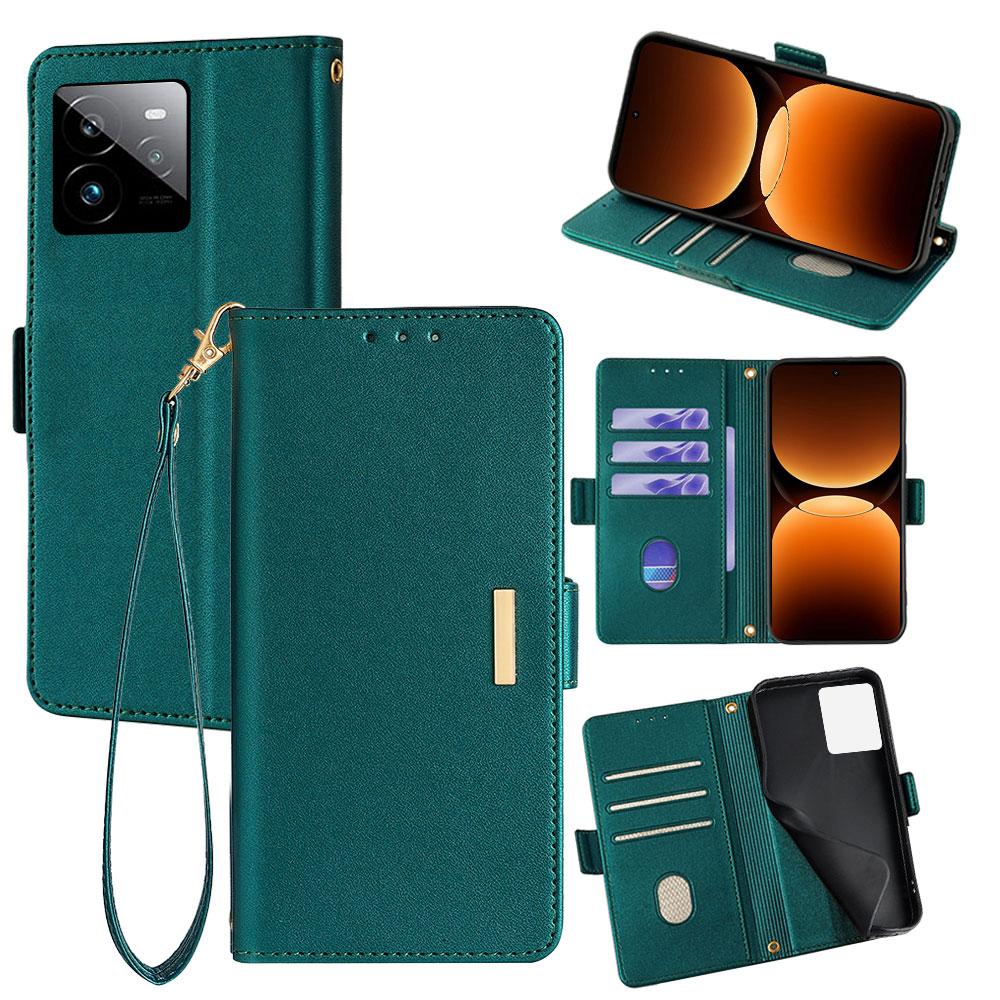 Für Realme GT 7 Pro 5G Leder-Brieftaschenhülle RFID-Blockierung Ständerabdeckung mit Handschlaufe