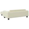 Kids Sofa with Footstool Cream 100 X 50 X 30 Cm Faux Leather