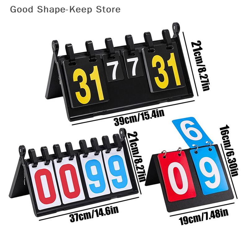 Durable ABS 4-Digit Table Scoreboard for High-Level Badminton, Volleyball, and Football Games, Light and Transportable
