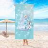 Princess Style Cartoon Printed Microfiber Beach Towel Soft Water Absorbent Bath Towel For Girls