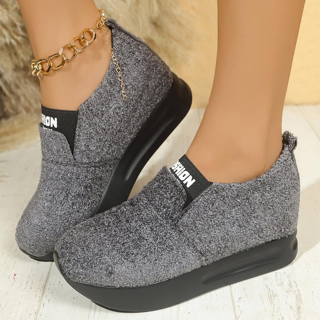 Large size sports single shoes for women's spring and autumn new lightweight sports one-pedal platform single shoes for women