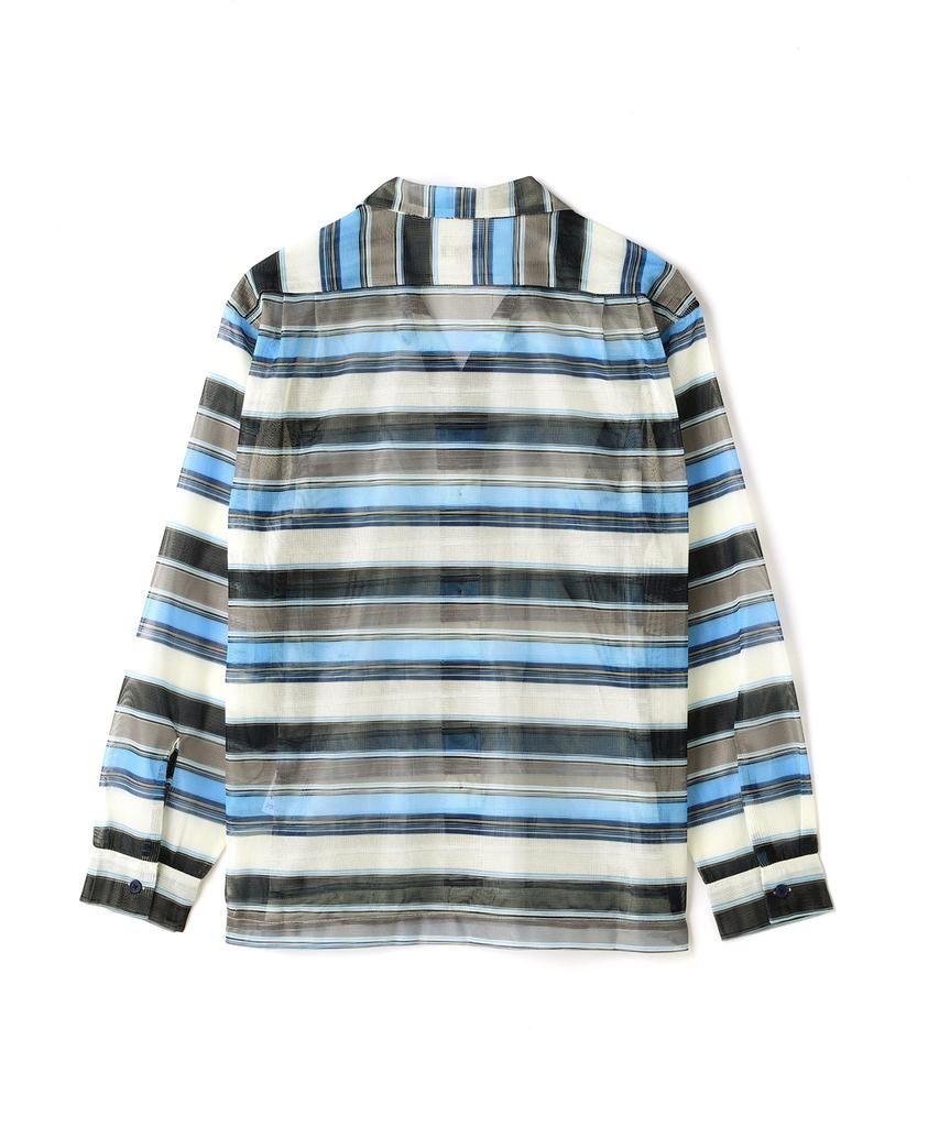 Schott NYC Patterned Mesh LS Shirt, Men's, Size M, 122, Navy Striped, 782-3120002