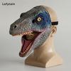 Child Horror Dinosaur Headgear Maks Cosplay Kids Scary Dragon Moveable Open Mouth Latex Mask Halloween Party Costume Props
