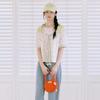 Orange Round Tote Bag T264mbp235w