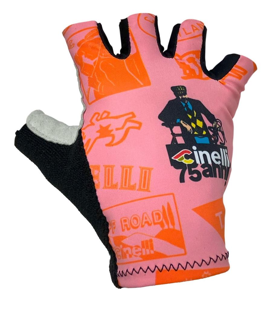 Cinelli 75th Anniversary Pink X Size S Gloves, Men's, Black,
