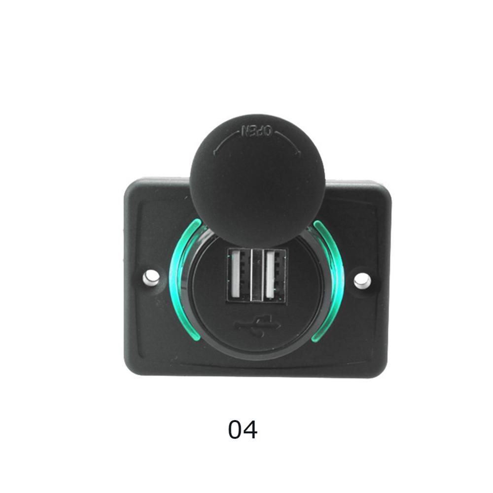 Car LED Aperture Car Charger Dual USB 3.1A 12/24V Power Adapter Outlet Universal USB Socket Plug For Car Auto Motorcycle Bus