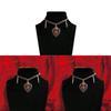 Gothic Hiphop Heart Cross Pendant Necklace For Men And Women
