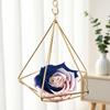 Geometric Copper Air Plant Stand & Preserved Flower Wall Hanging - Forest Style Wedding Decoration