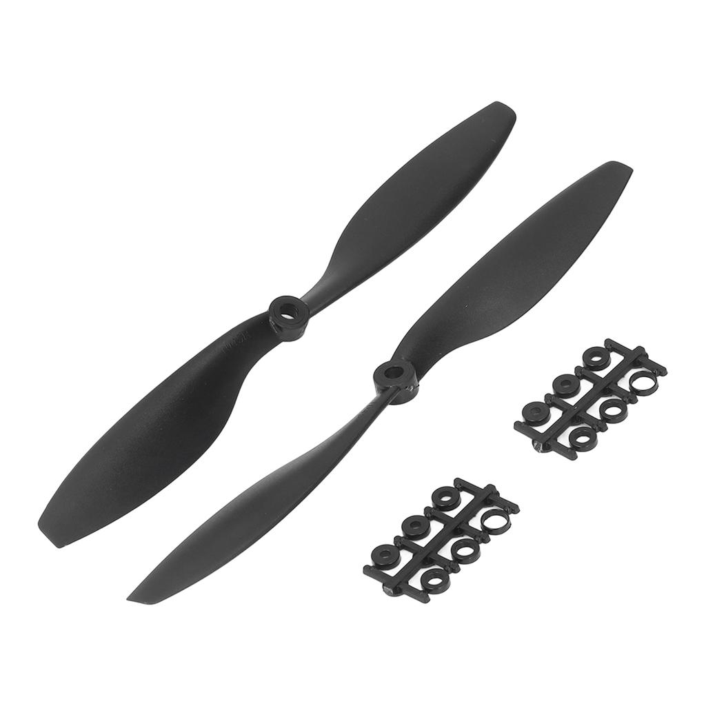 RC Aircraft Propellers Black Nylon Flexible Aerodynamic Design Easy Assembly RC Positive Negative Propellers